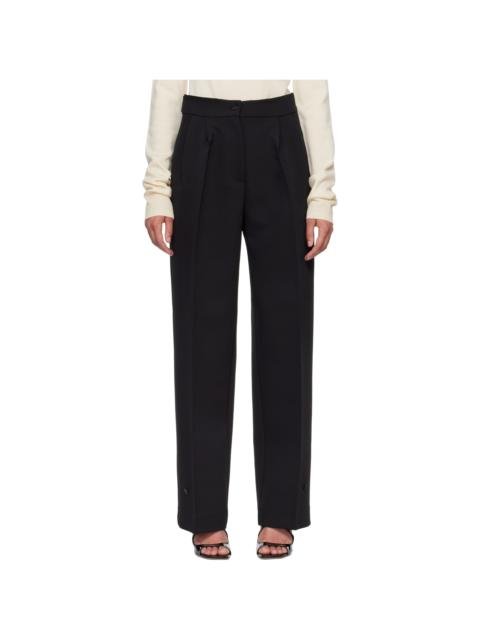 The Frankie Shop Black Doyer Pleated Trousers