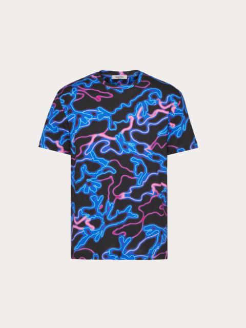 Valentino T-SHIRT WITH NEON CAMOU PRINT
