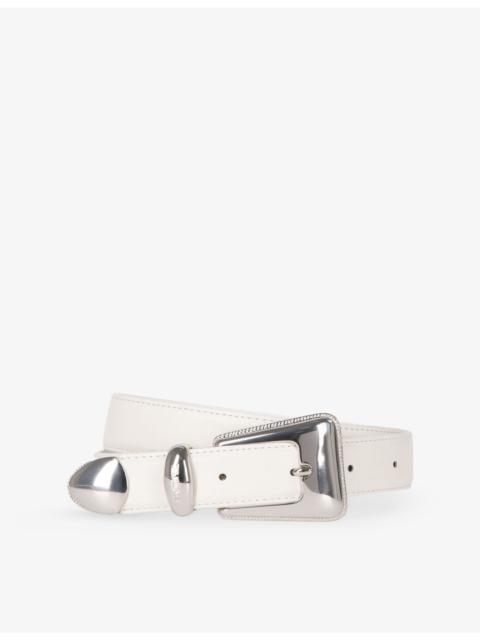 The Kooples Western-Buckle Leather Belt