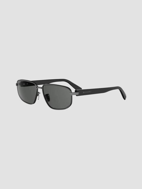 BVLGARI Men's Octo 58MM Rectangular Sunglasses - Black