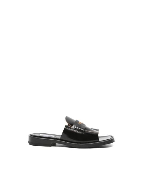 Moschino square-toe flat sandals