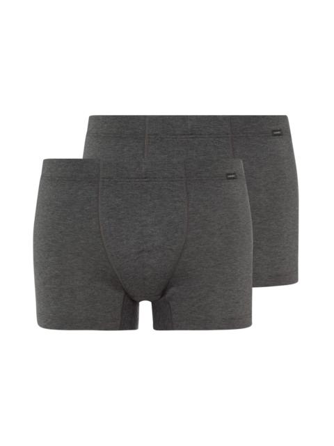 HANRO Cotton Essentials2-Pack Cotton Boxer Briefs With Covered Waistband