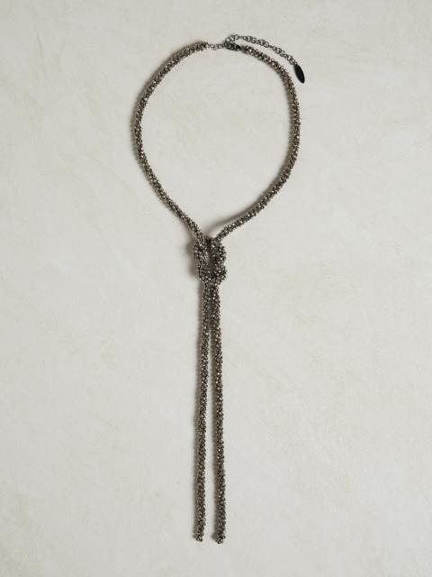 Brunello Cucinelli Pyrite tie necklace