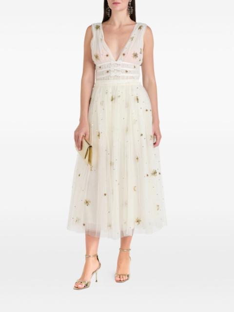 LoveShackFancy Wilona embellished midi skirt