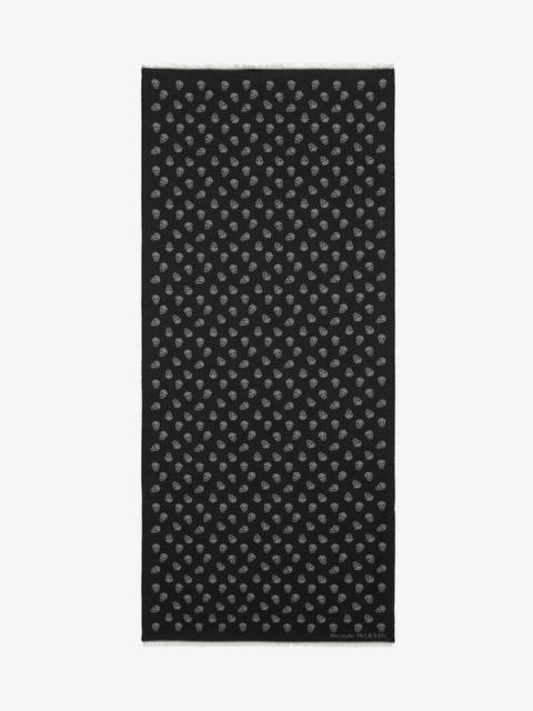 Alexander McQueen Men's Reversible Skull Scarf in Black
