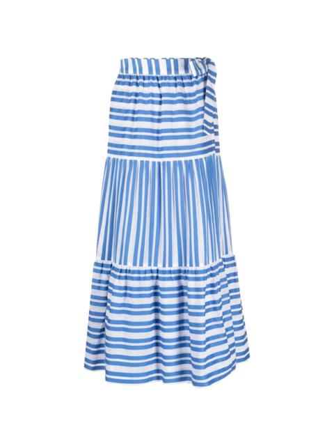 Fortuna striped maxi skirt