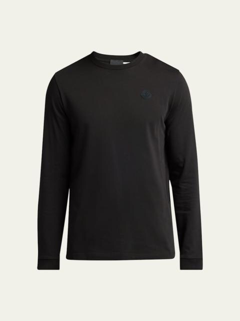 Moncler Men's Cotton Graffiti Logo Long-Sleeve T-Shirt