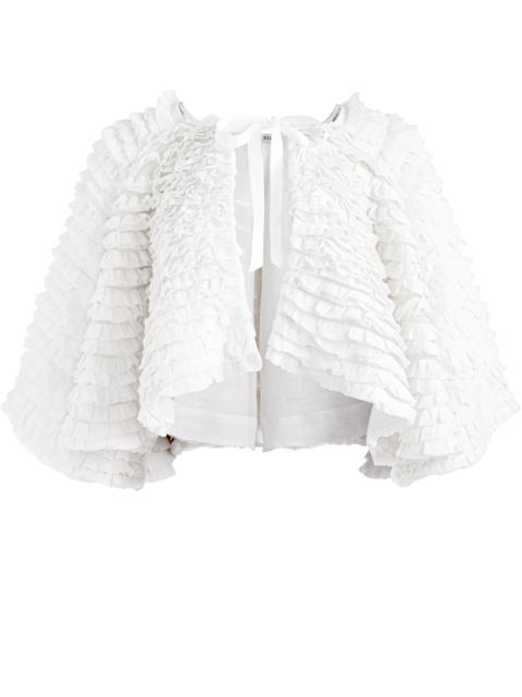 Alice + Olivia LOREE RUFFLE TIE FRONT CROPPED JACKET