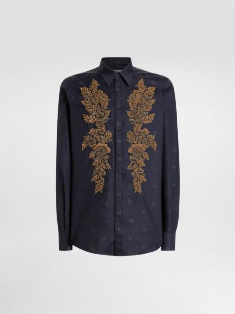 Dolce & Gabbana Logo-print martini poplin shirt