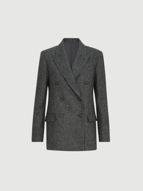 Brunello Cucinelli Virgin wool donegal blazer with monili