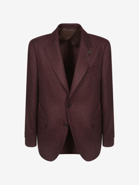 LARDINI peak-lapel single-breasted blazer