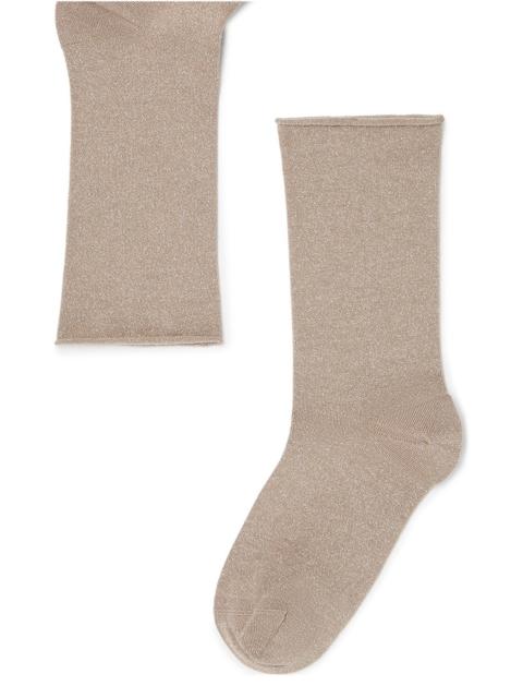 Cashmere and silk knit socks