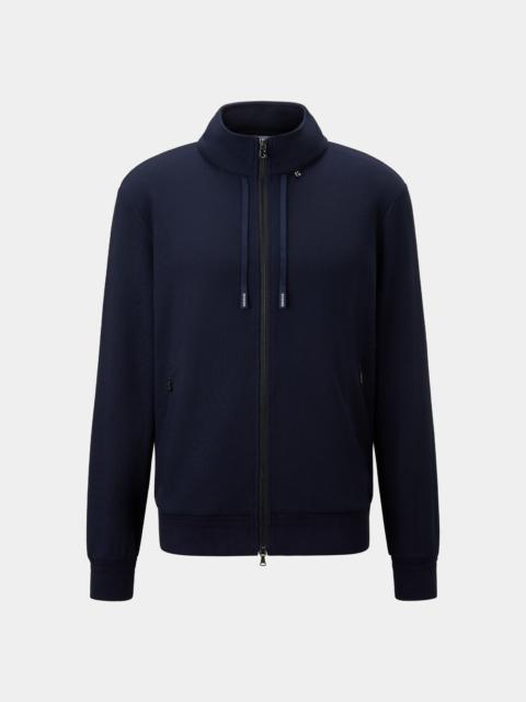 BOGNER Edward jersey jacket in Navy blue