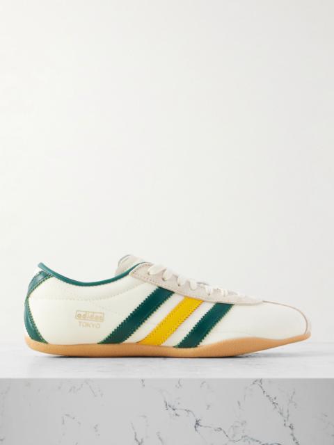 adidas Originals Tokyo suede and leather-trimmed shell sneakers White