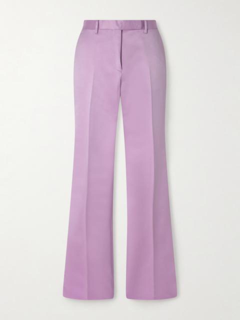 TOM FORD Cotton And Silk-blend Duchesse Satin Straight-leg Pants