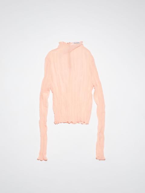 Acne Studios Crinkled high neck top - Peach pink