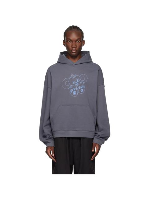 We11done Gray Monster Hoodie