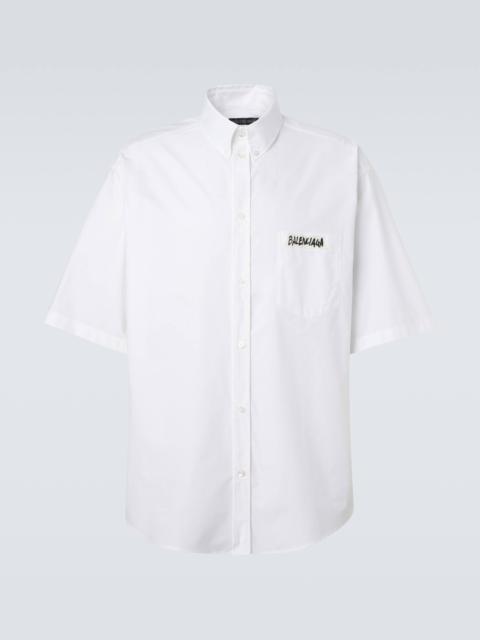 BALENCIAGA Masking Tape cotton poplin shirt