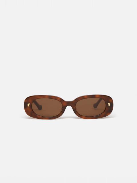 Bio-Plastic Oval-Frame Sunglasses