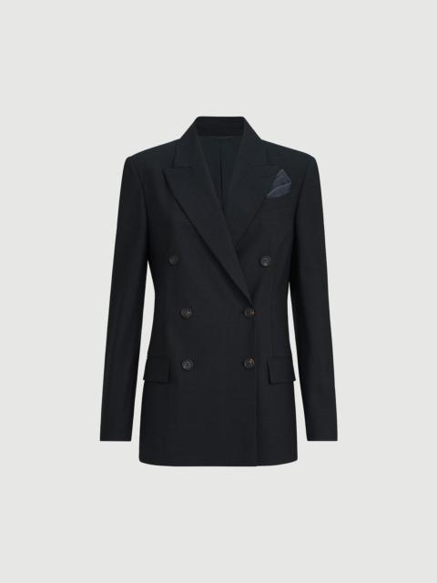 Brunello Cucinelli Tropical luxury wool blazer with monili
