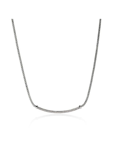 JOHN HARDY JH Essential Pavé Necklace, Sterling Silver, Diamonds, 1.8MM