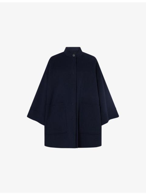 Fulcro Band-Collar Wool-Blend Coat