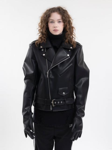 doublet BLACK GLOVE SLEEVE RIDER'S JACKET