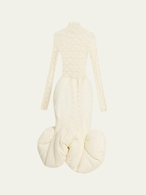 Marc Jacobs Stretch Lace Long-Sleeve Midi Mermaid Dress