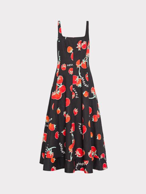 MILLY Nia Printed Midi Dress