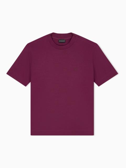 EMPORIO ARMANI JERSEY T-SHIRT WITH MICRO EAGLE EMBROIDERY