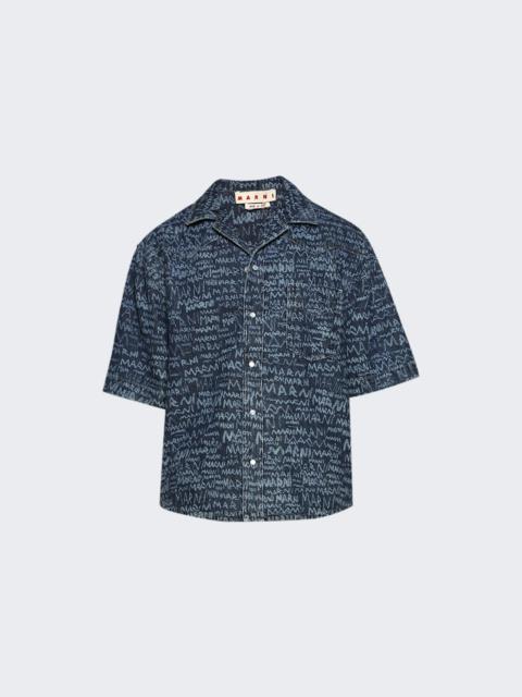 Marni Denim Bowling Shirt Blue