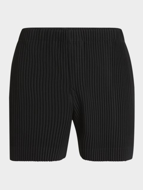 Men's Pleated Pull-On Shorts