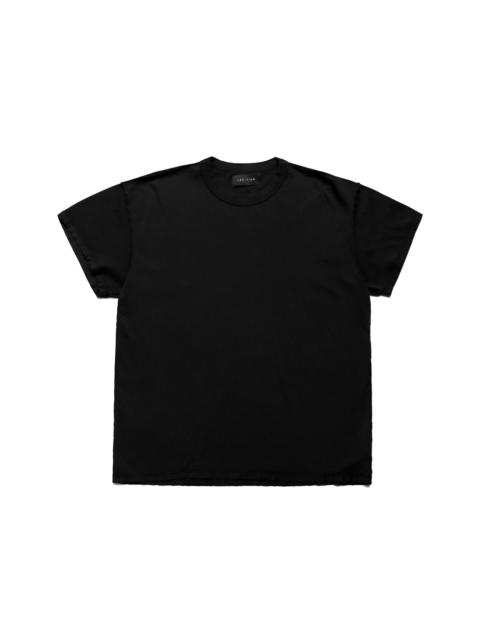 LES TIEN Lightweight Binded Neck Inside Out Tee - Jet Black