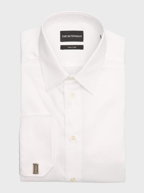 EMPORIO ARMANI Men's Cotton-Stretch French Cuff Dress Shirt