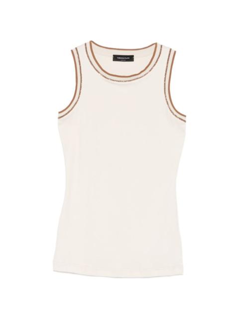 FABIANA FILIPPI contrast-trim sleeveless tank top