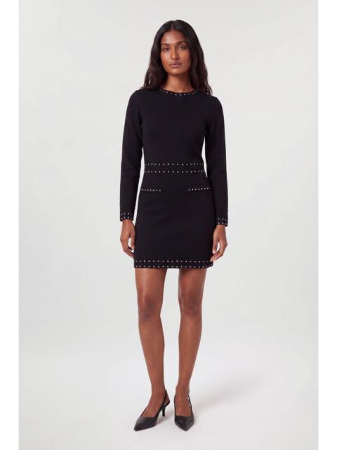 KAREN MILLEN Studded Detail Knitted Mini Dress