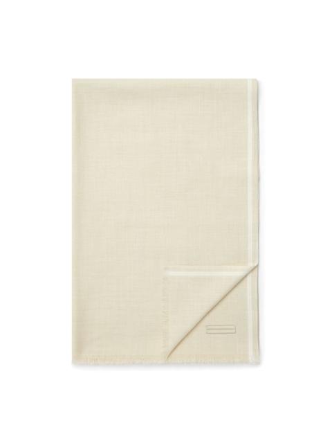 ZEGNA frayed detailing scarf