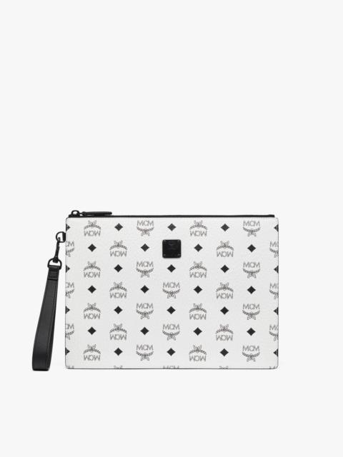 MCM Aren Wristlet Zip Pouch in Visetos