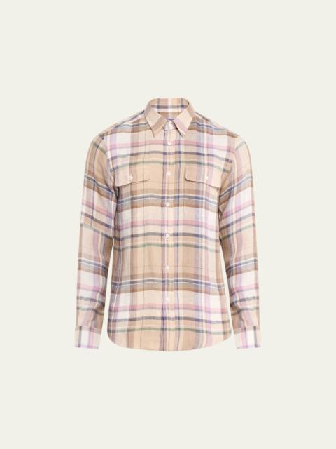 Ralph Lauren Men's Cooper Plaid Linen Twill Shirt