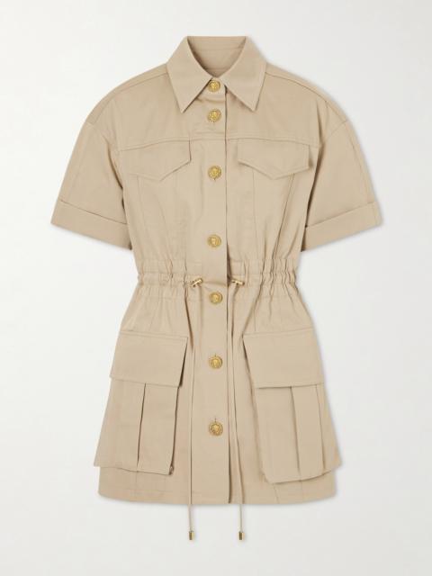 Balmain Cotton-gabardine Mini Dress