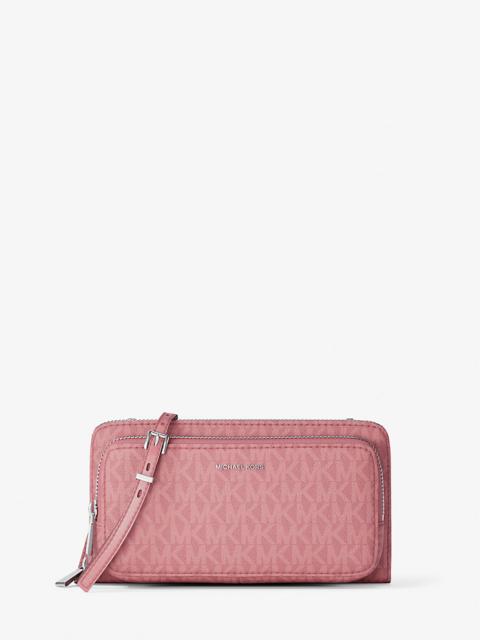 MICHAEL KORS Jet Set Large Signature Logo Continental Crossbody Bag
