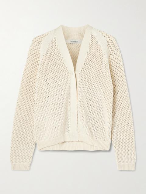 Max Mara Open-knit Silk-blend Cardigan