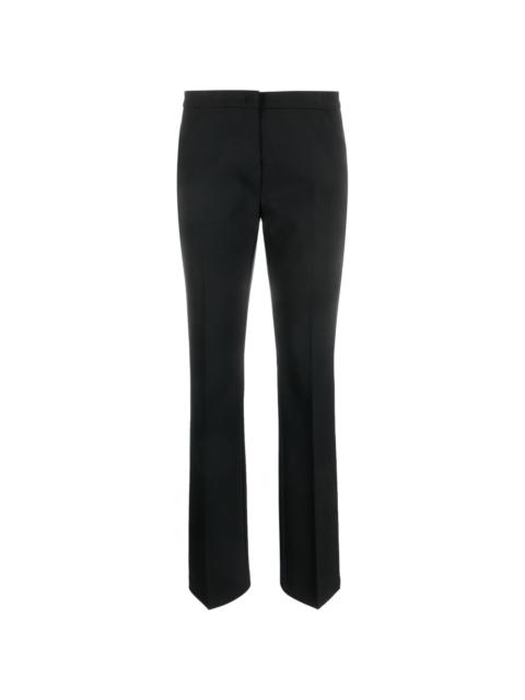 slim-fit flared trousers