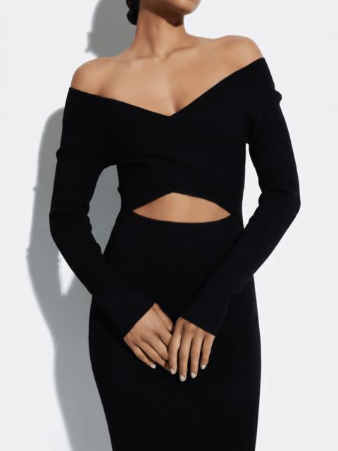 LAPOINTE Matte Viscose Cross Front Dress