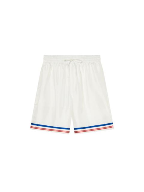 CASABLANCA Casablanca Par Avion Silk Shorts
