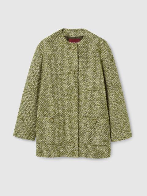 Wool cotton bouclé coat