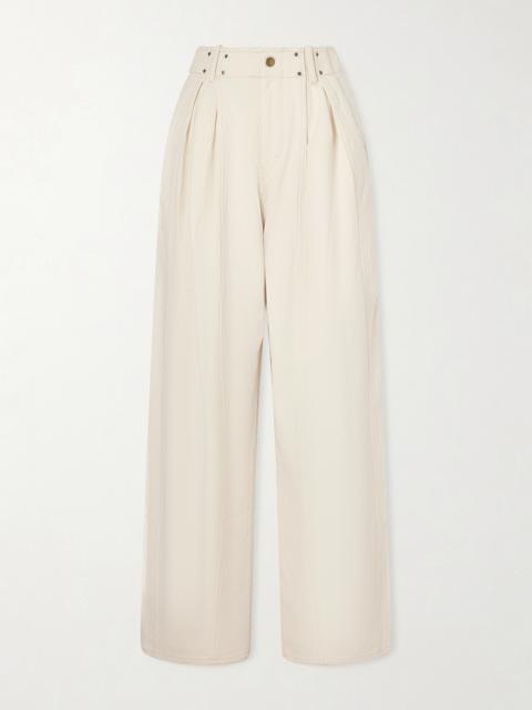 Isabel Marant Ireme Embellished Wide-leg Jeans