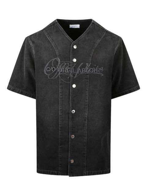 Off-White embroidered-logo short-sleeve shirt