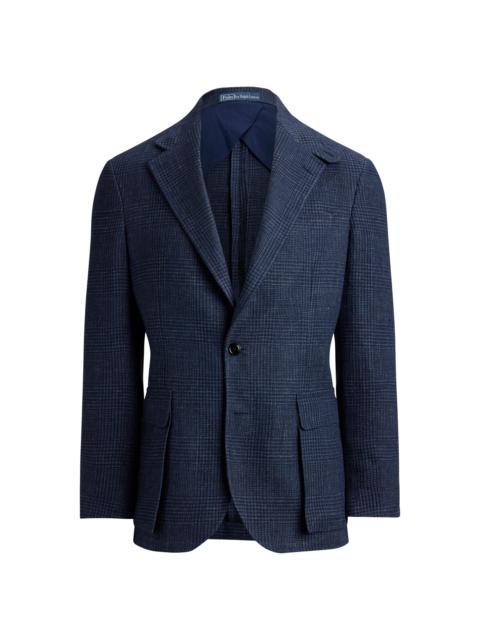 Polo Ralph Lauren Men's Glen Checked Linen Single-Breasted Blazer - Navy Dark Navy
