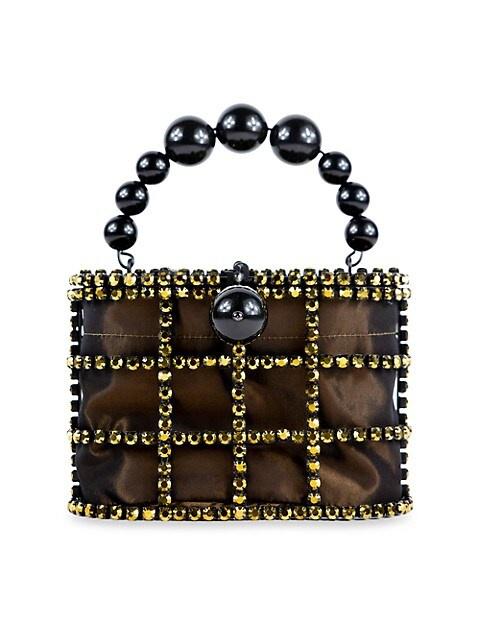 Rosantica Holli Crystal-Embellished Top Handle Bag